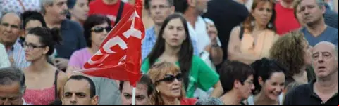 Concentración de trabajadores en Madrid (Foto: JR)