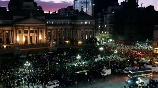 manifestación contra Kirchner