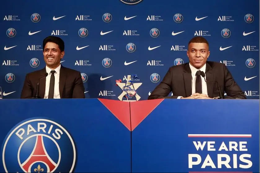 Nasser Al-Khelaïfi y Mbappé