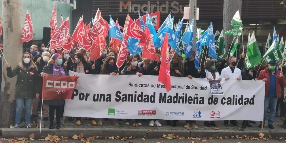 protesta sandiad Foto CCOO Madrid
