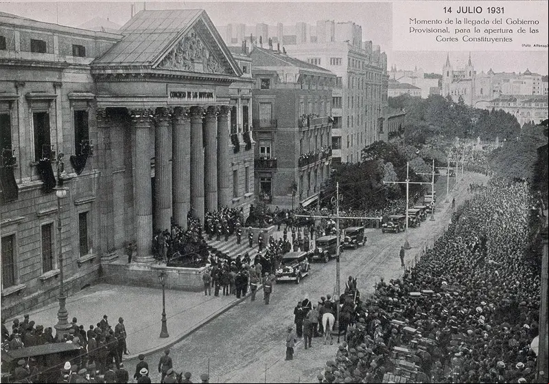 Llegada del Gobierno Provisional, para la apertura de las Cortes Constituyentes, 14 de julio 1931 (Foto: Congreso de los Diputados)