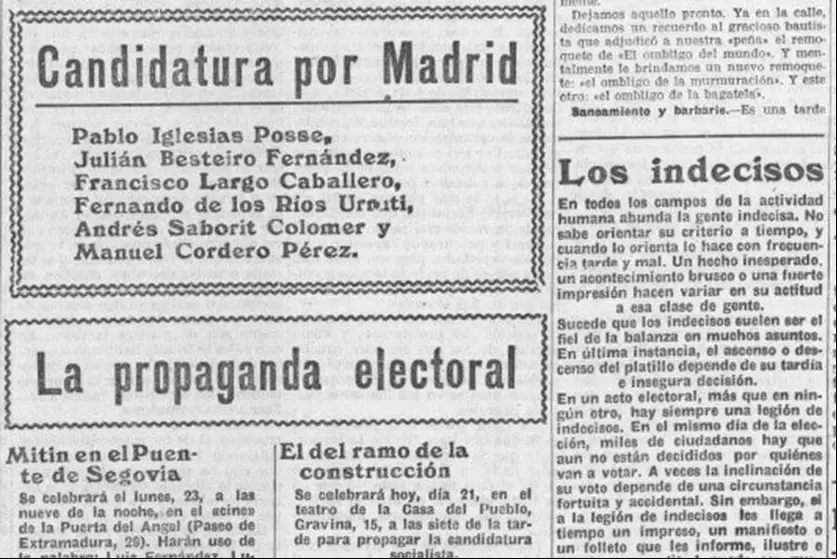 El Socialista (21 de abril de 1923)