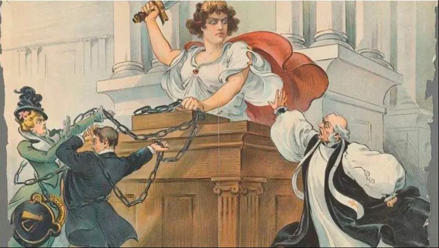El Divorcio, el menor de los males. J. Keppler (1900)