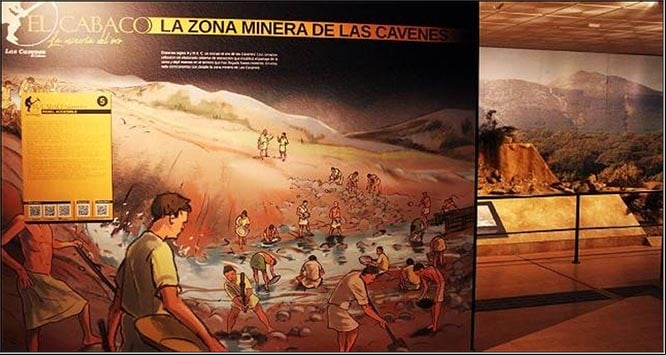 Minas de oro en Las Cavenes en el Cabáco en Salamanca