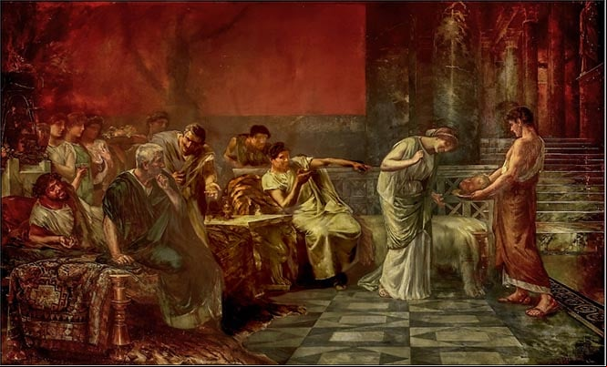 “Fulvia y Marco Antonio” o “La venganza de Fulvia”, de Francisco Maura y Montaner. 1888. Museo del Prado