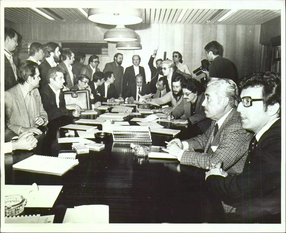 representantes sindicales. abril 1977. Fundación F. Largo Caballero