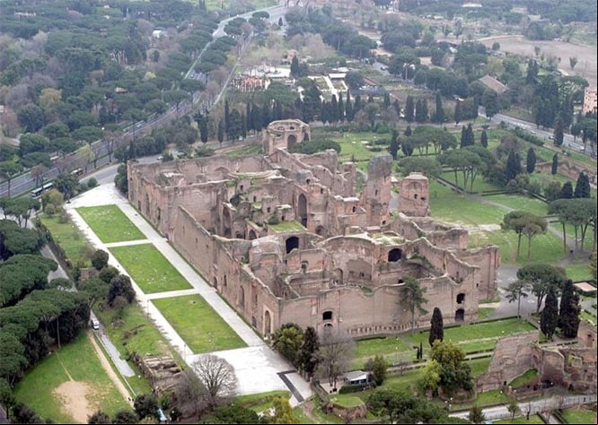 Complejo de las termas de Caracalla en Roma.