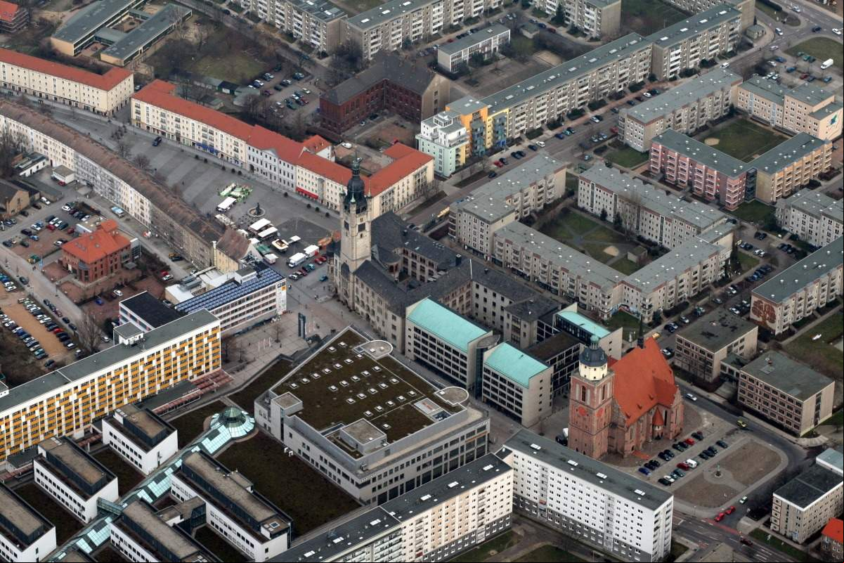 Vista aérea de Dessau.