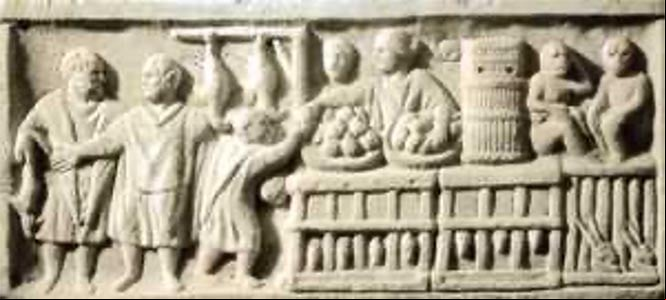 Bajorrelieve de mercaderes
