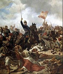 El general Prim en la guerra de África, obra de Francisco Sans Cabot