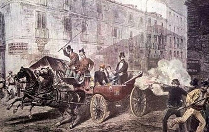 Atentado contra Amadeo de Saboya el dieciocho de julio del año 1872