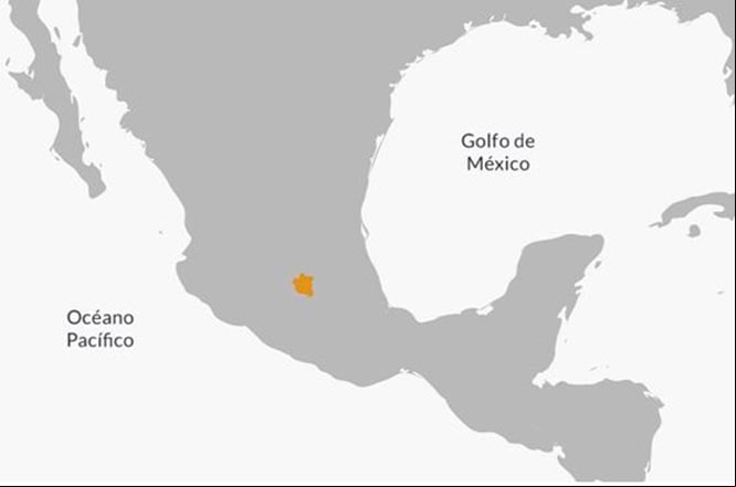 Ubicación en el mapa de Teotihuacán