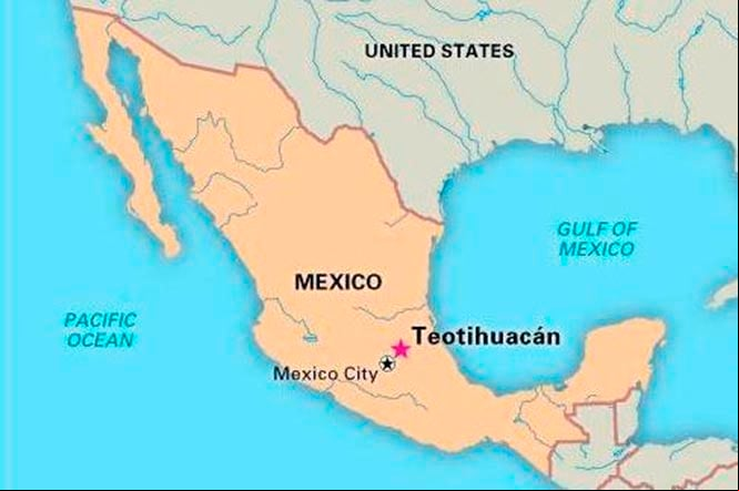 Mapa de La Cultura Teotihuacán