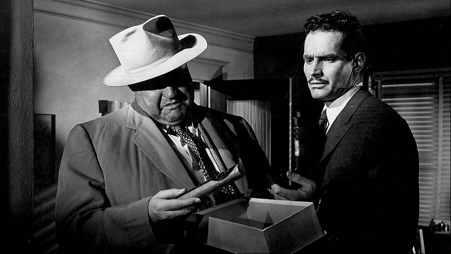 Orson Welles y Charlton Heston en Sed de Mal 1958