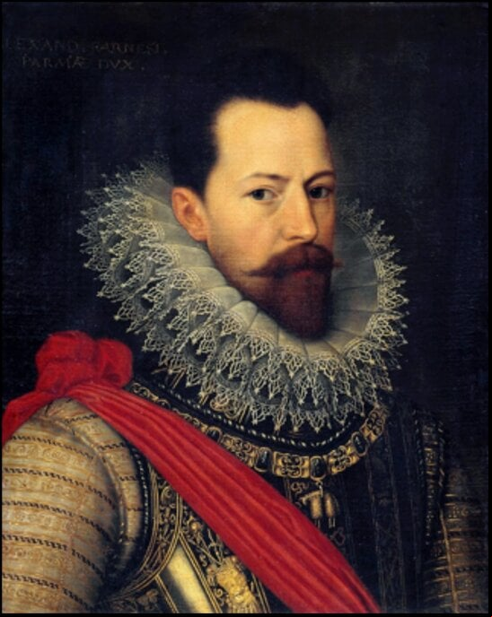 Alejandro de Farnesio. Retrato de Otto van Veen del año1585