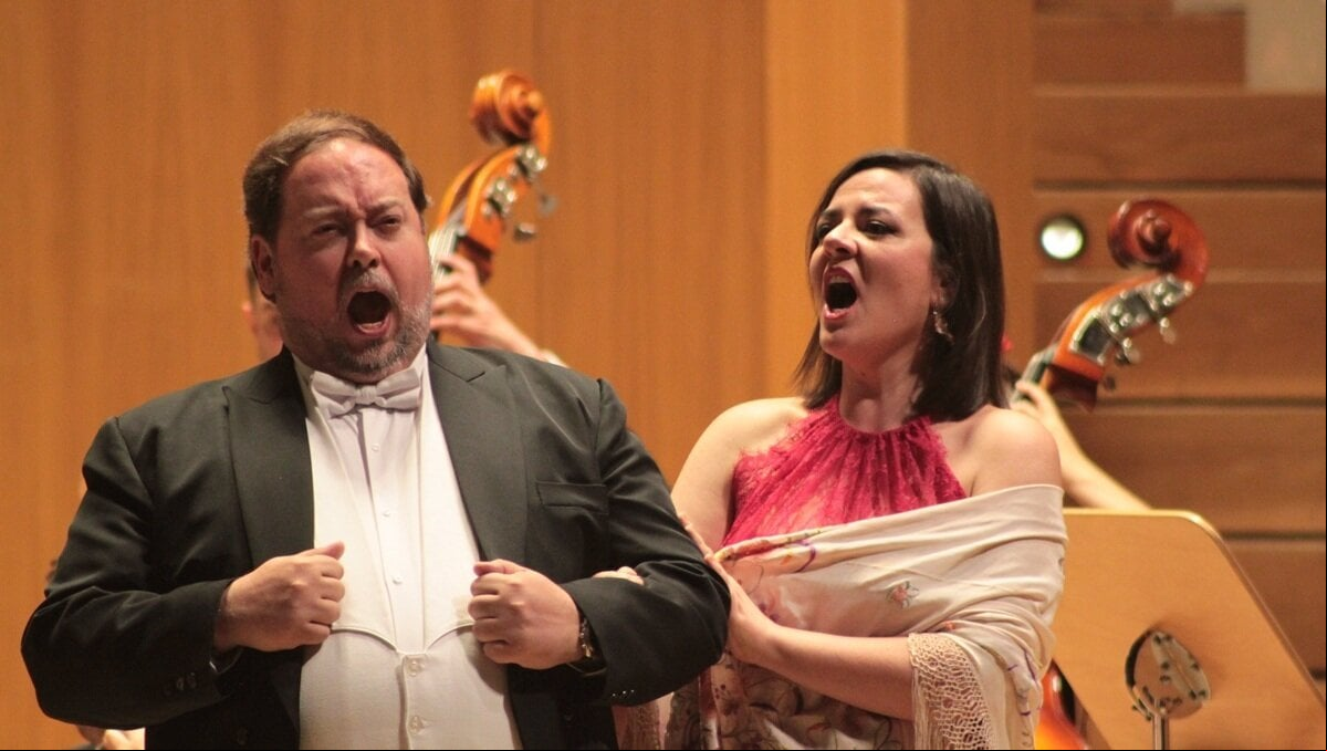 Soprano Maria Zapata y el tenor Miguel Borrallo