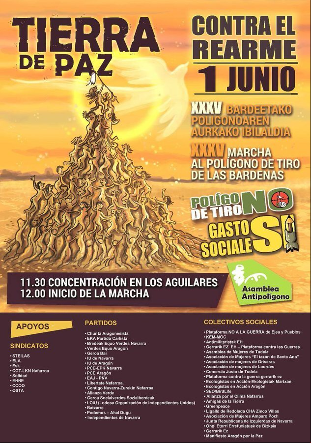 CARTEL MARCHA POLÍGONO BARDENAS